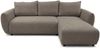 Selsey 'Zordo' - L-Form Eckschlafsofa mit zwei Bettkästen, hellbrauner Chenille rechts Bild 5