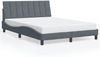 vidaXL Bettgestell mit LED ohne Matratze "Hanko" Dunkelgrau 140x200 cm Samt 3213782 Bild 5