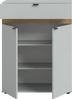 Schuhkommode B/H/T: 75x98x37 cm in grau Nachbildung und Evoke Oak Nachbildung Bild 3