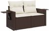 vidaXL 9-tlg. Garten-Sofagarnitur mit Kissen Braun Poly Rattan 3326504 Bild 5