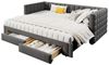 OKWISH Daybett Tagesbett,Sofabett,mit 2 Schubladen (Luxuriöses Samt-Tagbett 90x200 cm mit quadratischer Rückenlehne, ausziehbar auf 180 cm, 2 Schubladen für Stauraum), ohne Matratze Bild 4