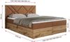 Boxspringbett mit Kopfteil und Topper, Polsterbett - GUNAR - 200 x 200 cm - Orange Stoff - H4 - Topper Visco Bild 5