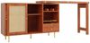 IDEASY Bartisch Um 360° drehbarer Stehtisch (Hauptkörper: 107 x 40 x 71,4 cm) (Bistrotisch mit erweiterbarem Design, für Küche und Esszimmer), Aufbewahrungsschrank mit Rattantür + offenes Lagerregal Bild 5