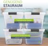 Juskys Aufbewahrungsbox mit Deckel, 4er-Set, stapelbar, Kunststoff transparent, 45 Liter Bild 5