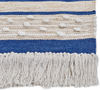 Teppich Baumwolle marineblau beige 80 x 150 cm Streifenmuster Kurzflor KONDHALI Bild 5