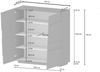 Dmora Mehrzweckgarderobe 2-türiger Aulla, Multifunktionsschrank, 2-türiger Schrank, 120x44h126 cm, Eiche Bild 3