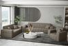Sofa Designersofa NANCY 2-Sitzer in Stoff Neve Taupe Bild 2