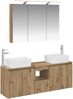 vidaXL Badezimmerschrank-Set 4 pcs Artisan-Eiche Holzwerkstoff 3406422 Bild 2