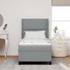 vidaXL LED Boxspringbett mit Kopfteil Hellgrau 100 x 200 cm Stoff 3343553 Bild 4