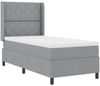 vidaXL LED Boxspringbett mit Kopfteil Hellgrau 100 x 200 cm Stoff 3343553 Bild 2