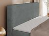 Boxspringbett mit Multipocket-Matratze und Topper, Doppelbett, Struktur dekostoff, Polsterbett mit Bettkästen - JAGUAR - 140 x 200 cm - Grau Struktur - H4 Bild 4