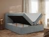 Boxspringbett mit Multipocket-Matratze und Topper, Doppelbett, Struktur dekostoff, Polsterbett mit Bettkästen - JAGUAR - 140 x 200 cm - Grau Struktur - H4 Bild 3