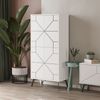 Calicosy 'DUNE' Hoher Buffetschrank mit 4 weißen Türen H136 cm - Weiß Bild 5