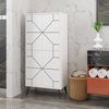 Calicosy 'DUNE' Hoher Buffetschrank mit 4 weißen Türen H136 cm - Weiß Bild 2