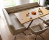Esszimmerbank Taya-Flex 285x190 cm Mikrofaser Beige Vintage Kreuzgestell kantig Graphit Taschenfederkern Rechts Bild 4