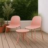 CLP 2er Sitzgruppe Berdin Set 1 Tisch 2 Stapelstühle wetterfest UV-beständig,pink Bild 4