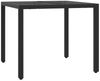 vidaXL 3-tlg. Garten-Essgruppe mit Kissen Schwarz Poly Rattan 3211848 Bild 4