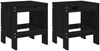vidaXL Gartenhocker 2 Stk. Schwarz 40x36x45 cm Massivholz Kiefer 825342 Bild 2