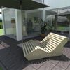 Relaxliege "Sigi" Gartenliege Massivholz Fichte abgeschrägt 90cm Bild 2