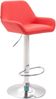 Barhocker Braga Kunstleder chrom, Rot Bild 2