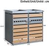 Mülltonnenbox , trash storage compartments,Abschließbar, Zwei Türen,Pflanzfläche,Mit Belüftung Bild 4
