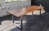 Esstisch Baumkante Massiv Mango naturfarben 200 x 100 silber U-Gestell DORA 70676118 Bild 2