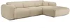 Vente-unique - POGNI Sofa SamtStoff Blau - B 165 cm x H 73 cm x L 280 cm Bild 2