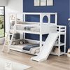 STILVORA Etagenbett 90x200 Kinderbett mit Rutsche&Leiter,Doppelbett mit Regalen&Matratze Bild 2