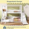 STILVORA Etagenbett 90x200 Kinderbett mit Rutsche&Leiter,Doppelbett mit Regalen&Matratze Bild 3