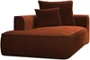 Vente-unique - PINETA Chaise longue Samt Rot - B 115 cm x H 67 cm x L 180 cm Bild 5