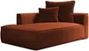 Vente-unique - PINETA Chaise longue Samt Rot - B 115 cm x H 67 cm x L 180 cm Bild 4