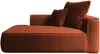 Vente-unique - PINETA Chaise longue Samt Rot - B 115 cm x H 67 cm x L 180 cm Bild 3