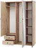 Kleiderschrank Weren W-23 (Farbe: Artisan Eiche + Schwarz) Bild 2