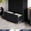 Metallschrank mit Hohe Schublade MEGAN - 195x90x40cm Schwarz | Büroschrank Aktenschrank Stahlschrank Fachbodenschrank Werkstattschrank Bild 4