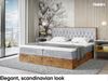 MEBLINI Boxspringbett LOFTY 6 140x200 cm mit Bettkasten - H3/Hellgrau Samt Polsterbett - Doppelbett mit Topper & Taschenfederkern-Matratze Bild 3