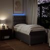 vidaXL Boxspringbett mit Matratze Taupe 100x200 cm Stoff 3294278 Bild 4