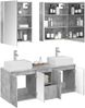vidaXL Badezimmerschrank-Set 5 pcs Betongrau Holzwerkstoff 3406410 Bild 3