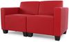 Modular 2-Sitzer Sofa Couch Lyon, Kunstleder ~ rot Bild 2
