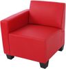 Modular 2-Sitzer Sofa Couch Lyon, Kunstleder ~ rot Bild 4