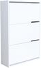 Schuhschrank Aurskog 110x73,5x24cm Weiß [en. casa] Bild 2