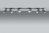 Deckenleuchte, Grau, Stahl, Bewegliche Spots, L 120 cm Bild 4