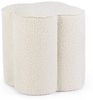Pouf Cointa aus Boucle-Stoff, Natur, 40 x 40 x 45 cm Bild 4