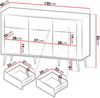 Kommode Rotevio 3S3D RE10 (Farbe: Cashmere / Cashmere + Nuss) Bild 3
