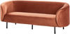 Sofa Set Samtstoff orange schwarz 6-Sitzer LOEN Bild 5