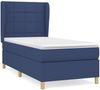 vidaXL Boxspringbett mit Matratze Blau 90x190 cm Stoff 3128491 Bild 2