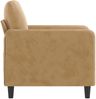 vidaXL Sessel Braun 60 cm Samt Bild 4