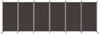 vidaXL 6-tlg. Paravent Braun 520x180 cm Stoff 350271 Bild 3