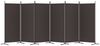 vidaXL 6-tlg. Paravent Braun 520x180 cm Stoff 350271 Bild 4