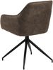 Armlehnstuhl >Brenda< in Braun, Polyester, Stahl - 58x84,5x54,5cm (BxHxT) Bild 2