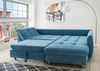 Stylisches Ecksofa Agira von Benformato mit Schlaffunktion, verschiedene Farben, gemütliche Rückenkissen, hochwertige Wellenunterfederung Bild 2
